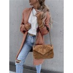  Solid Color Long Sleeve Cardigan