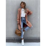  Solid Color Long Sleeve Cardigan