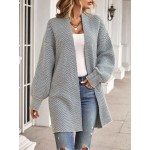  Chevron Pattern Bishop Sleeve Duster Cardigan