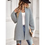  Chevron Pattern Bishop Sleeve Duster Cardigan