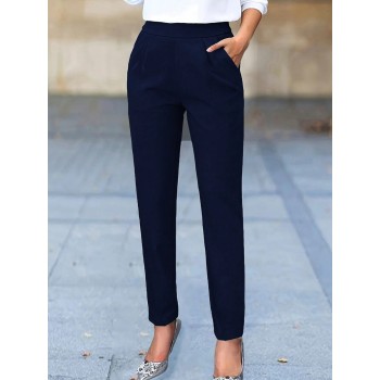 Women s Solid Color Minimalist Casual Pants