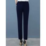 Women s Solid Color Minimalist Casual Pants