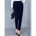 Women s Solid Color Minimalist Casual Pants