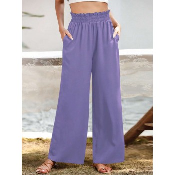  Paperbag Waist Wide Leg Pants