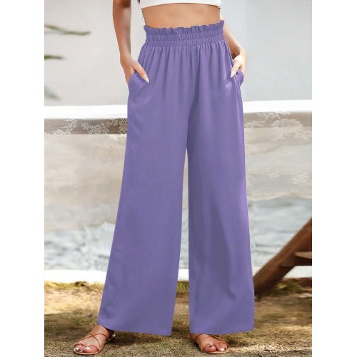  Paperbag Waist Wide Leg Pants