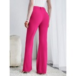  Tall Women s Solid Color High Waist Pants