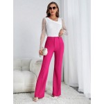  Tall Women s Solid Color High Waist Pants