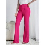  Tall Women s Solid Color High Waist Pants